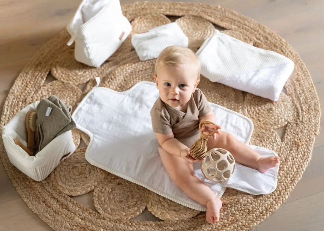 Baby's Only Verschoonmatje Sense Kiezelgrijs - Inclusief opbergzakje
