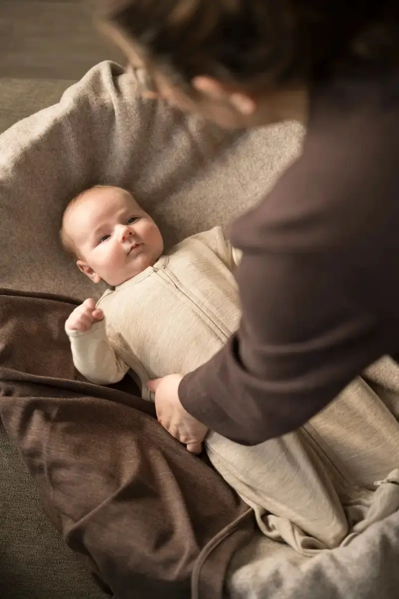 Baby's Only Merino Fine Meadow Babydeken - 75x75cm Taupe