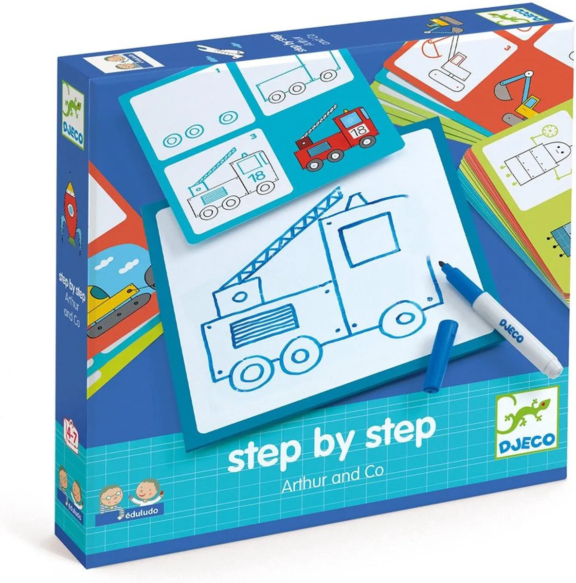 Djeco Stap Voor Stap Arthur En Co - 1 Stuk - Multicolor