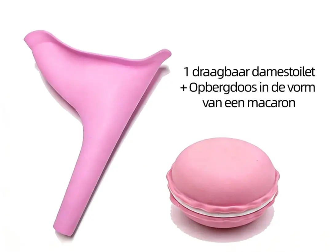 ECTEATOY Herbruikbaar Siliconen Urinoir - 2 Stuks - Roze
