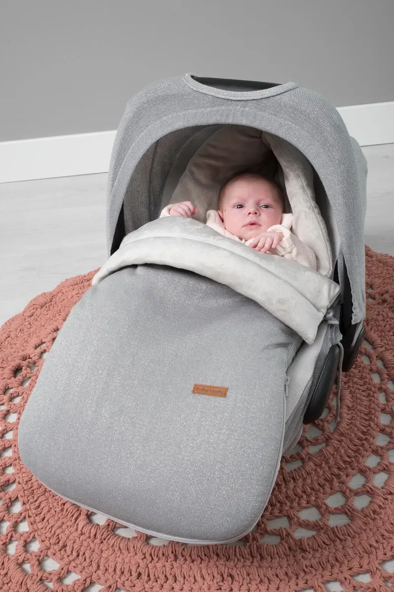 Baby's Only Voetenzak autostoel 0+ Sparkle - Zilver-Roze Mêlee