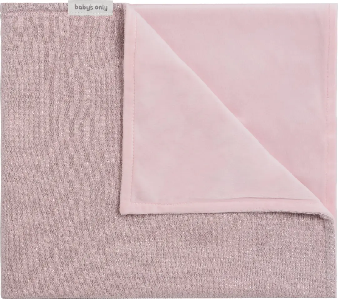 Baby's Only Gebreide Ledikantdeken Sparkle 1.4 TOG - 100x135cm - Zilver-Roze Mêlee