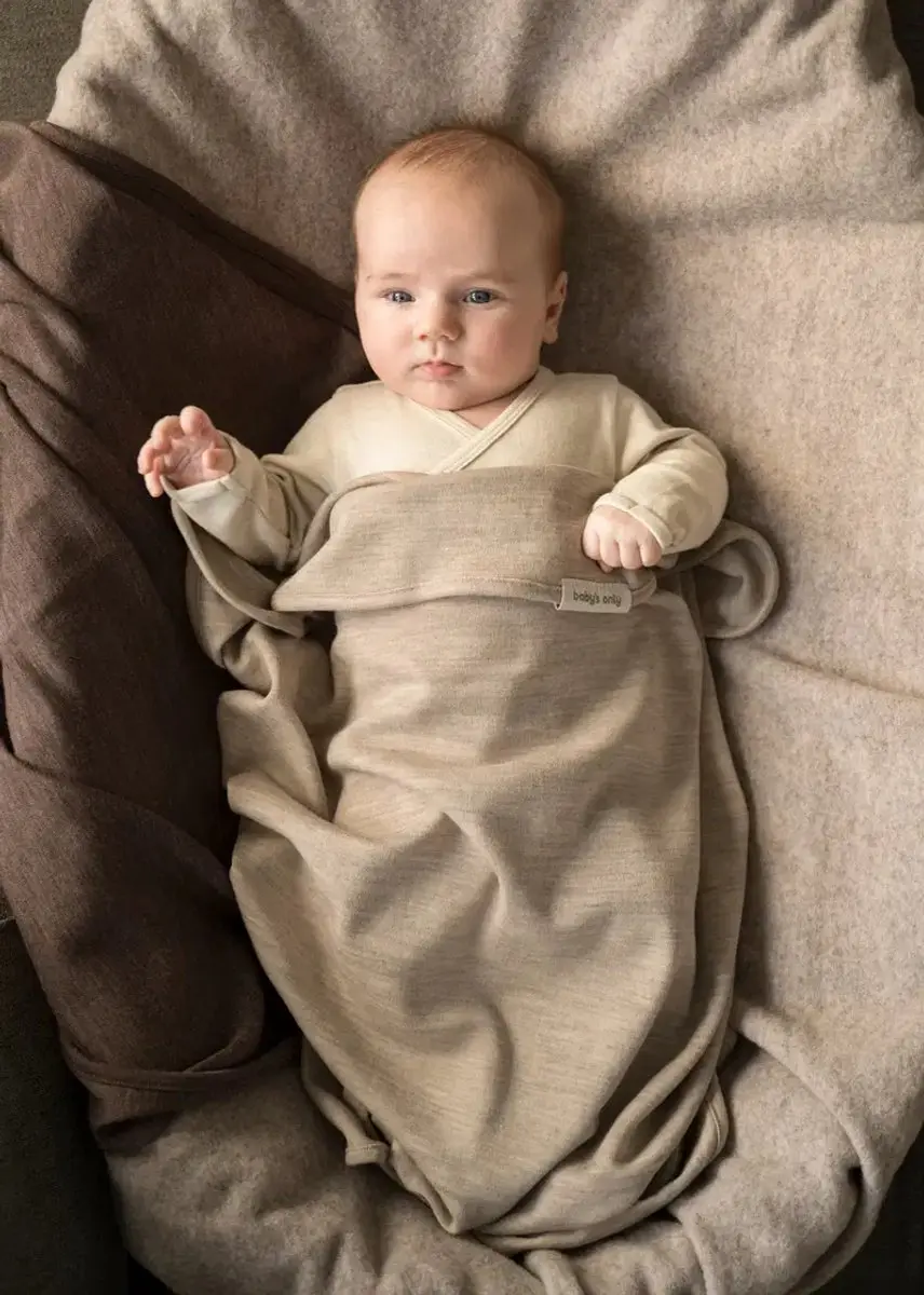 Baby's Only Merino Fine Meadow Babydeken - Sand - 65x75cm