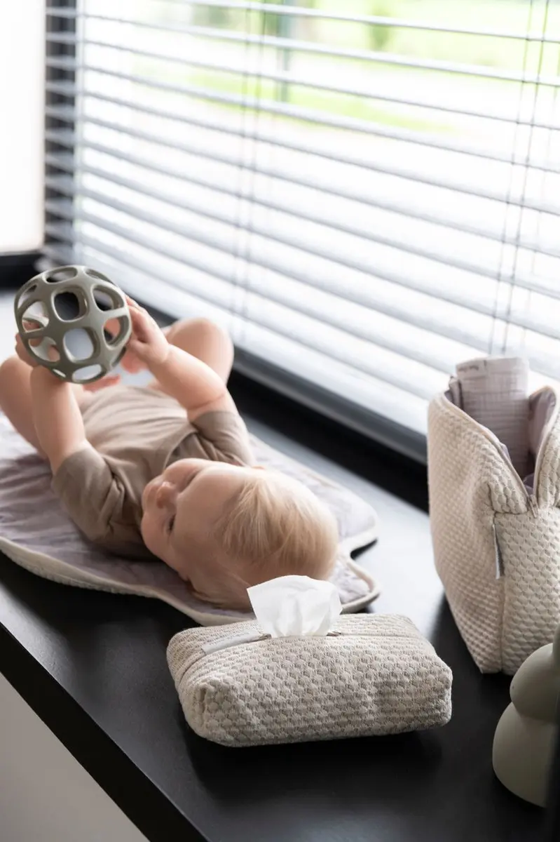 Baby's Only Gebreid Verschoonmatje Warm Linen