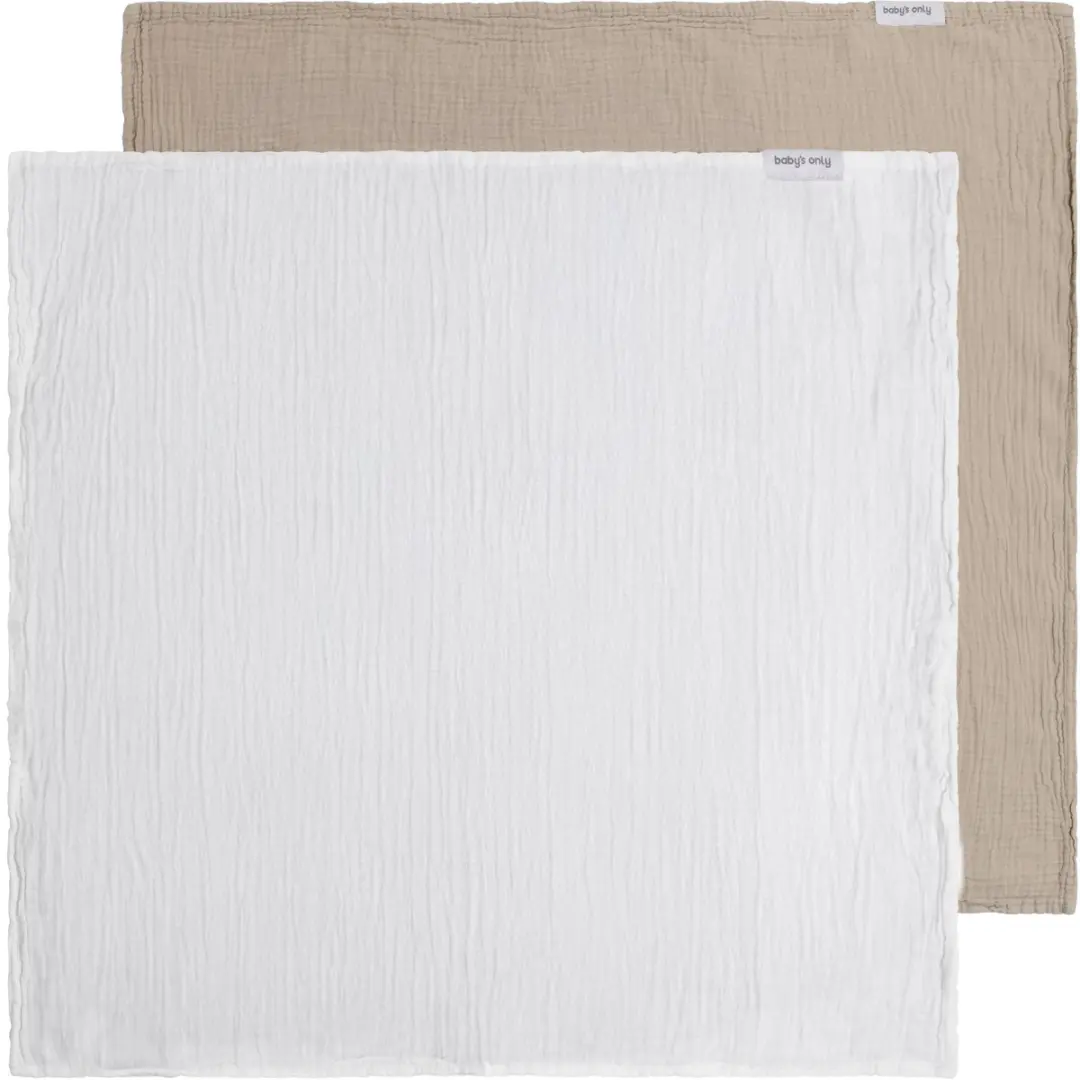 Baby's Only Hydrofiele Inbakerdoek Beige/Wit