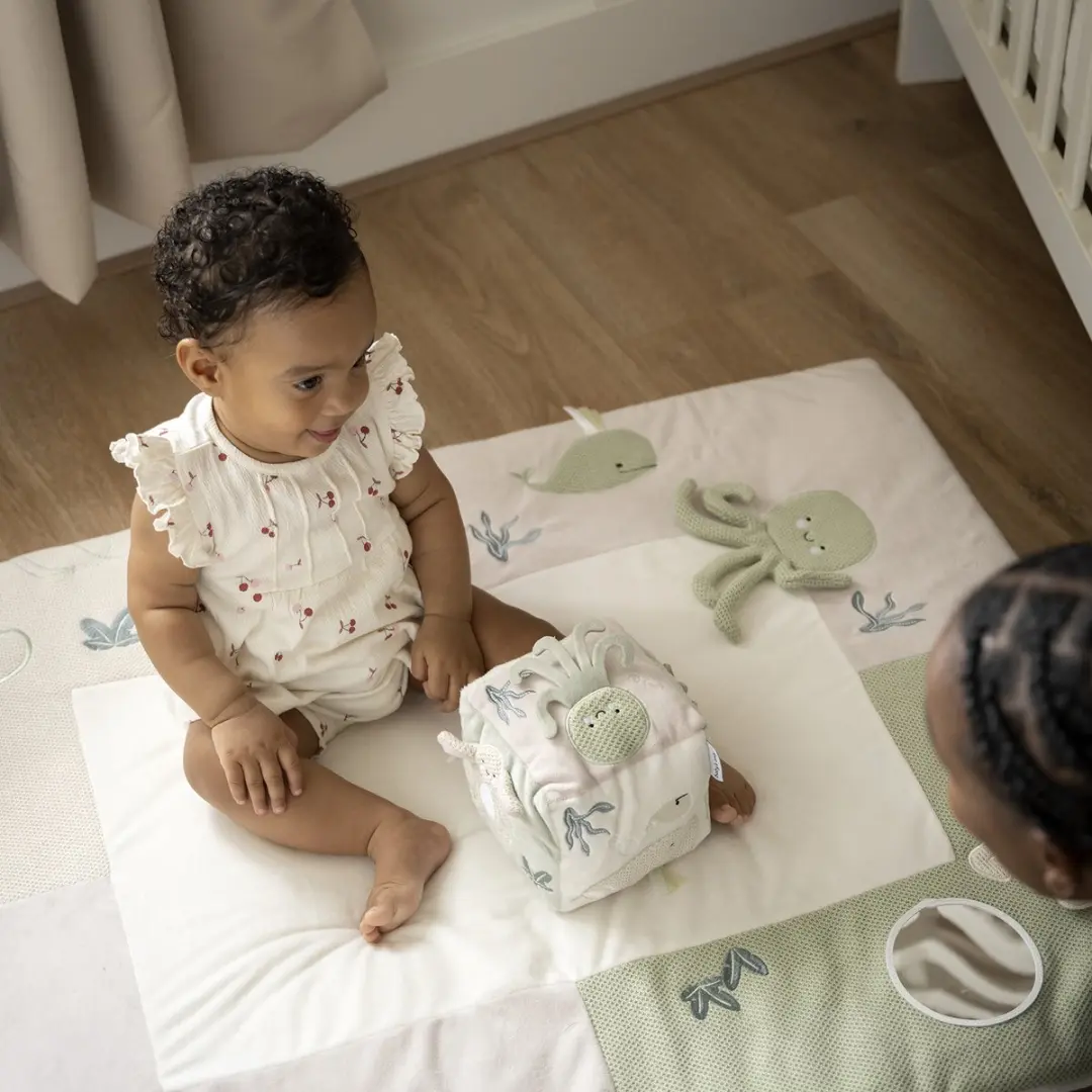 Baby's Only Boxkleed Animals Parklegger - 75x95cm - Laurel Green/Warm Linen