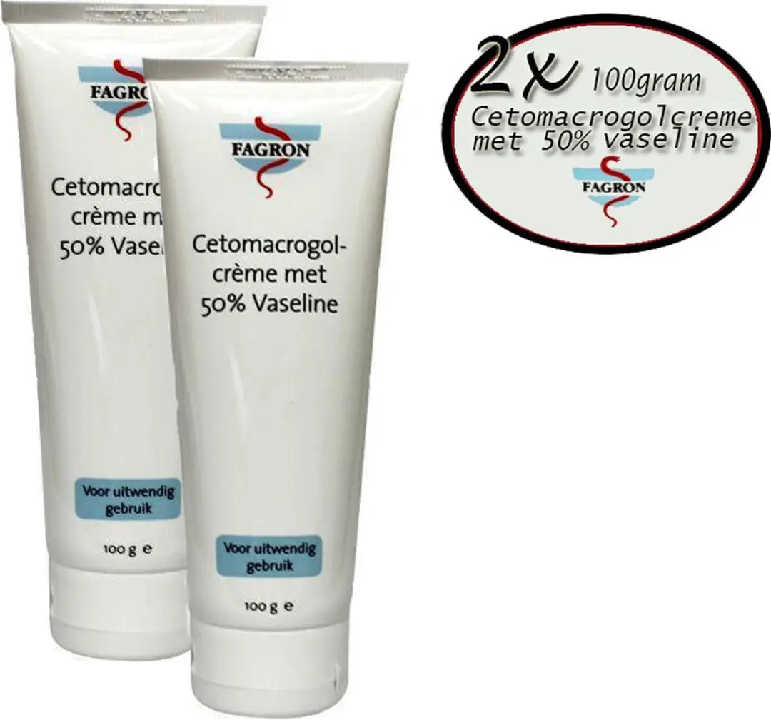 Fagron Cetomacrogolcrème met Vaseline 2x100g