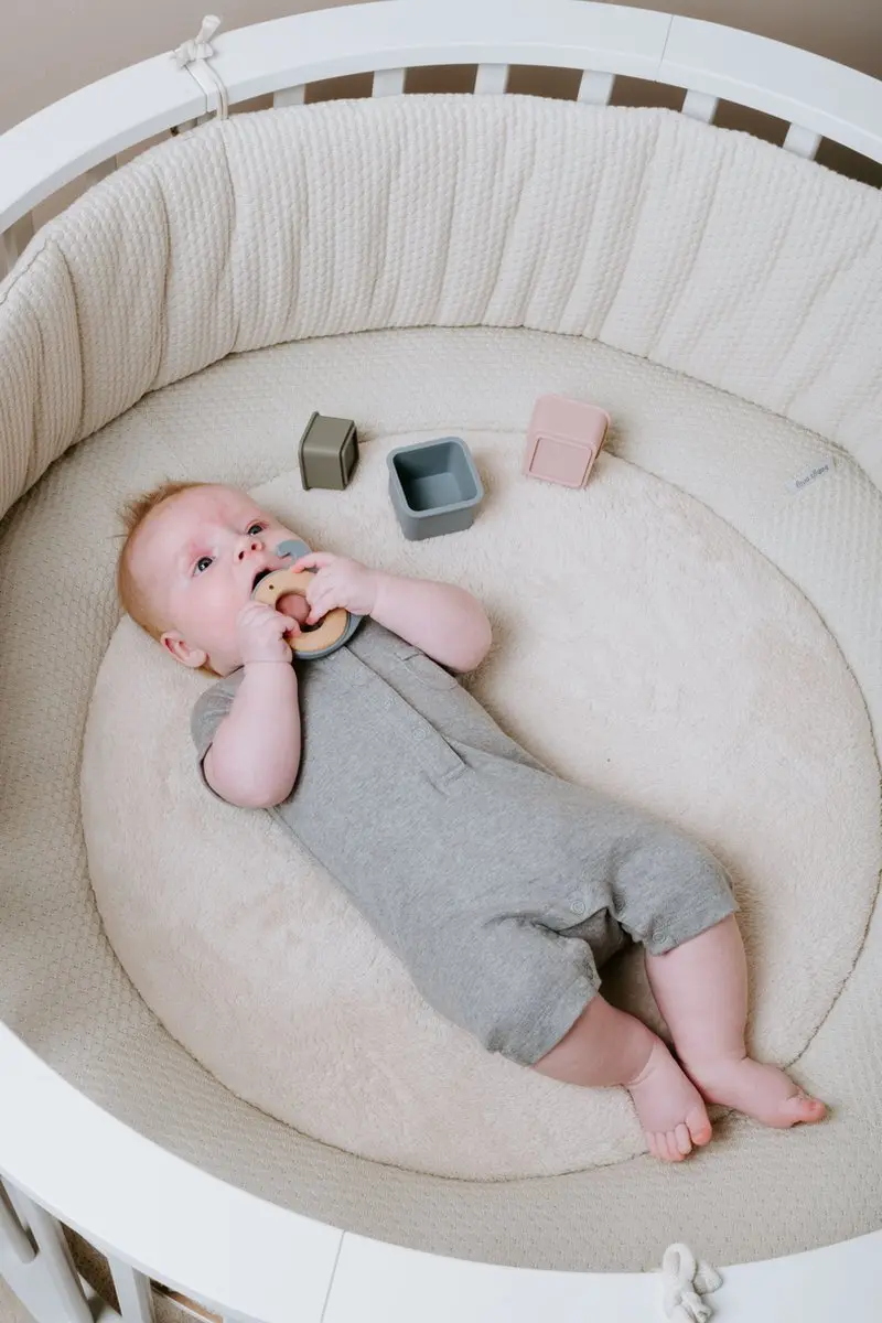 Baby's Only Gebreid Boxkleed Sky - Ø95cm - Warm Linnen