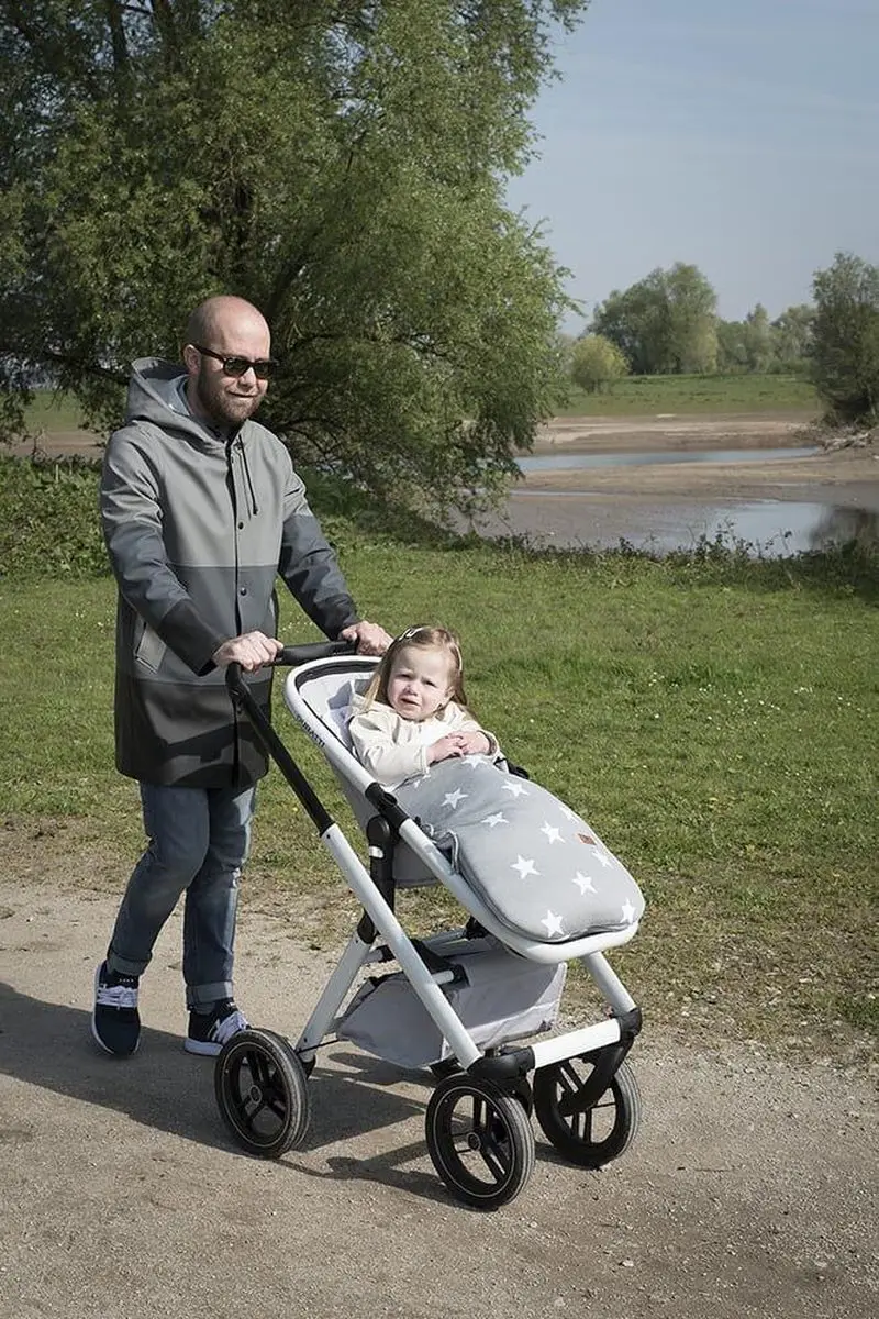 Baby's Only Voetenzak autostoel 0+ Star - Beige/Wit