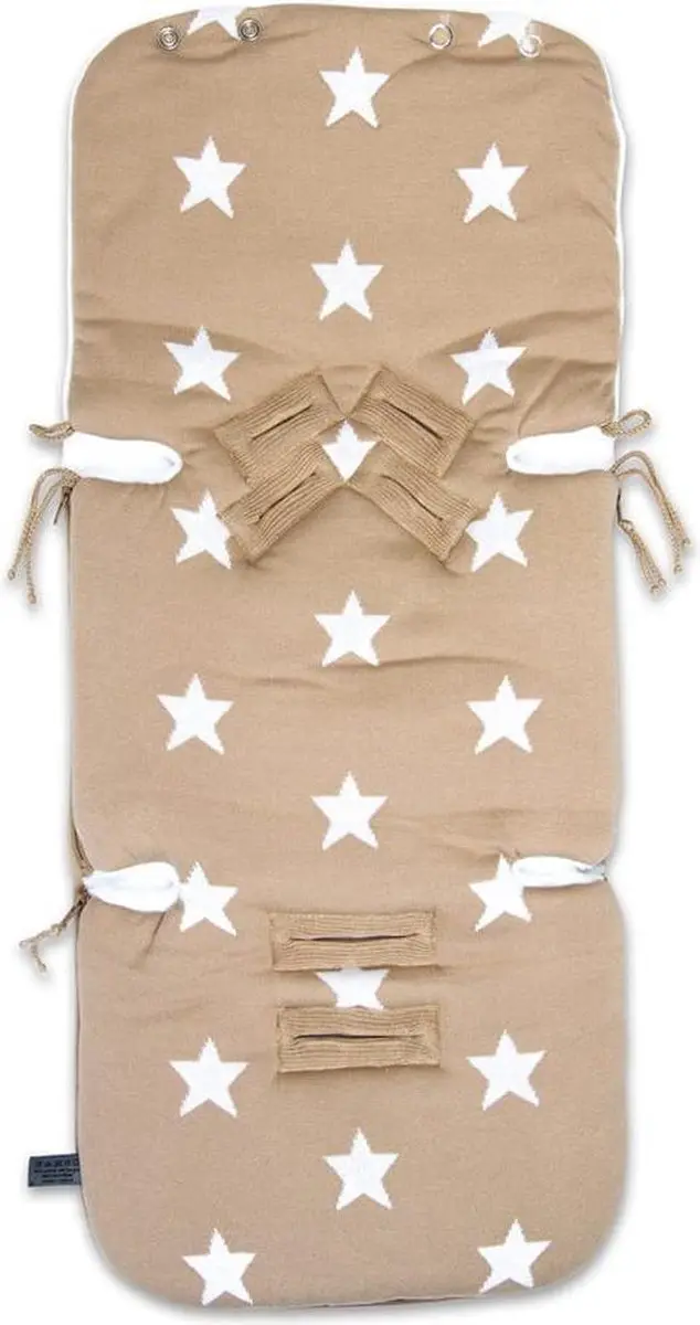Baby's Only Voetenzak autostoel 0+ Star - Beige/Wit