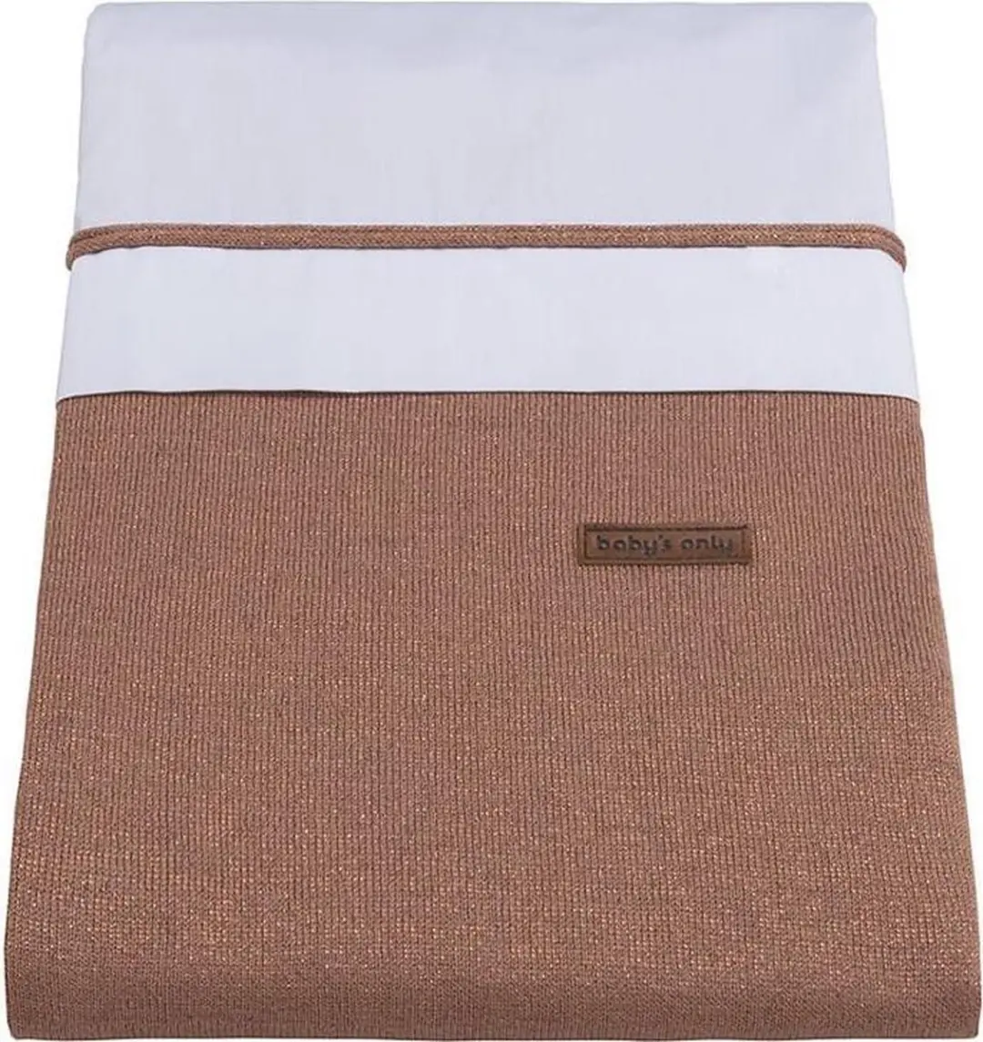 Baby's Only Gebreid Dekbedovertrek Ledikant Sparkle - 100x135cm - Koper-Honey Mêlee