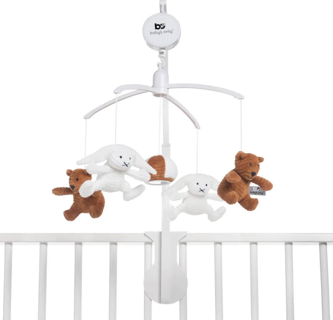 Baby's Only Muziekmobiel Sense - Caramel/Kiezelgrijs/Wit