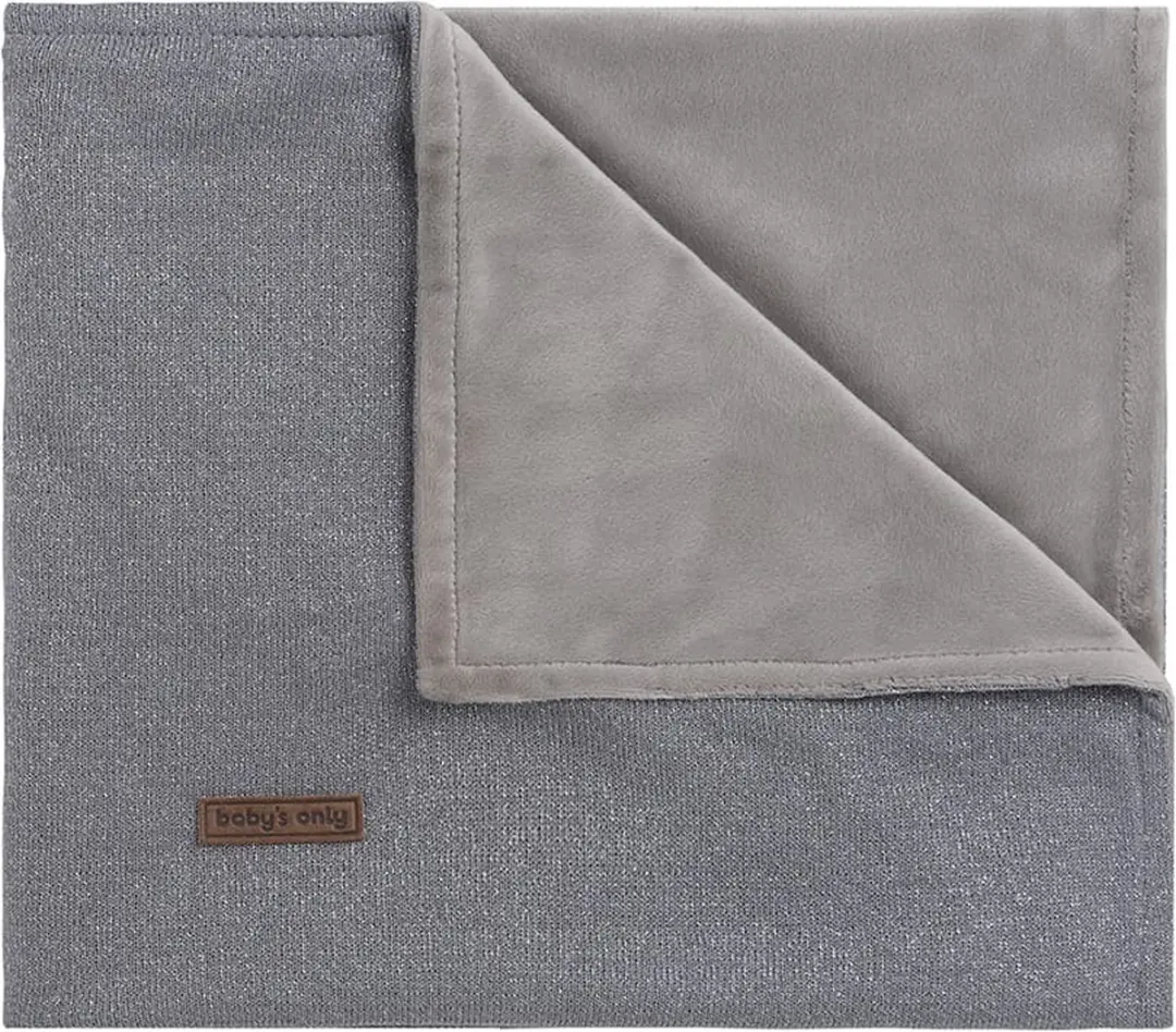 Baby's Only Gebreide Ledikantdeken Sparkle 1.4 TOG - 100x135cm - Zilvergrijs