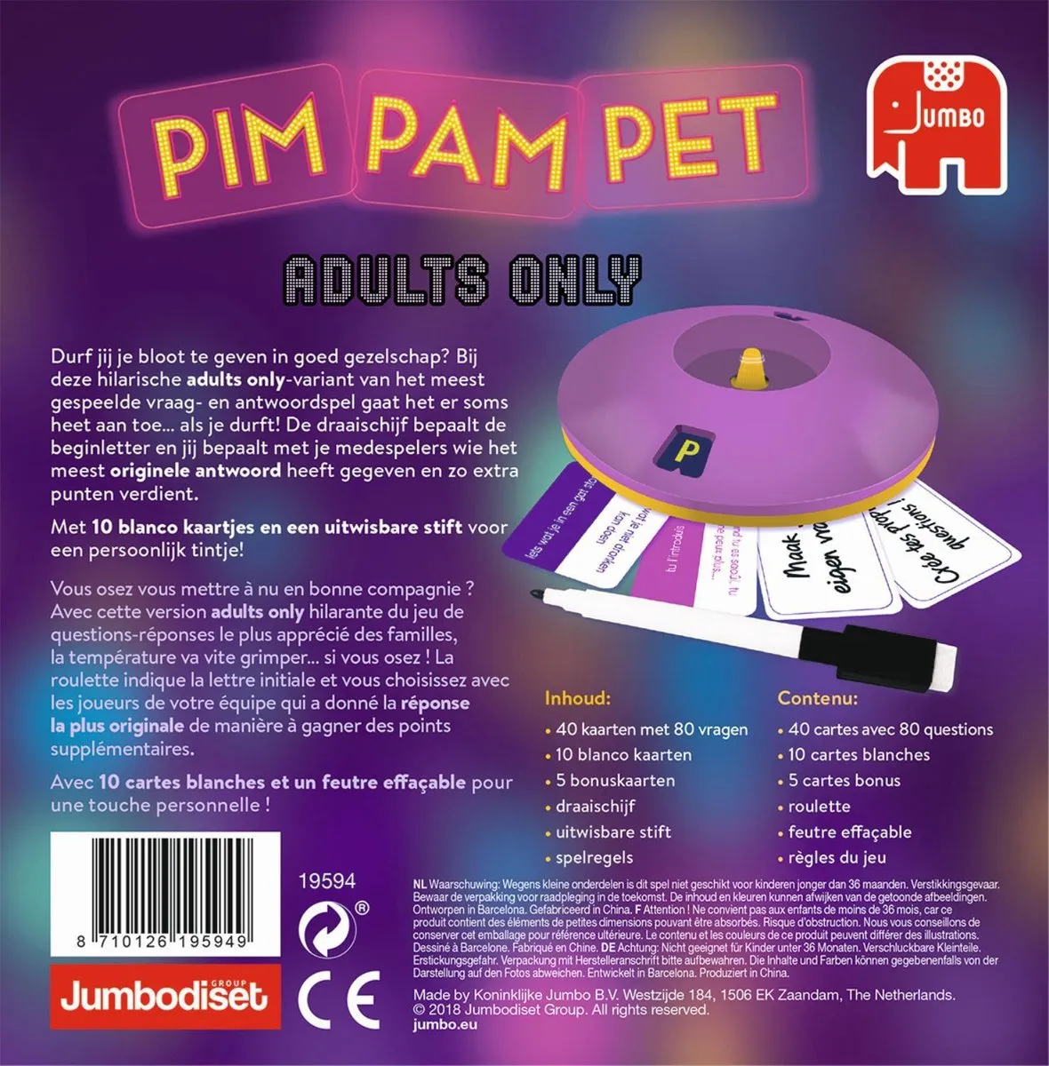 Jumbo Pim Pam Pet Adults Only - 1 Stuk