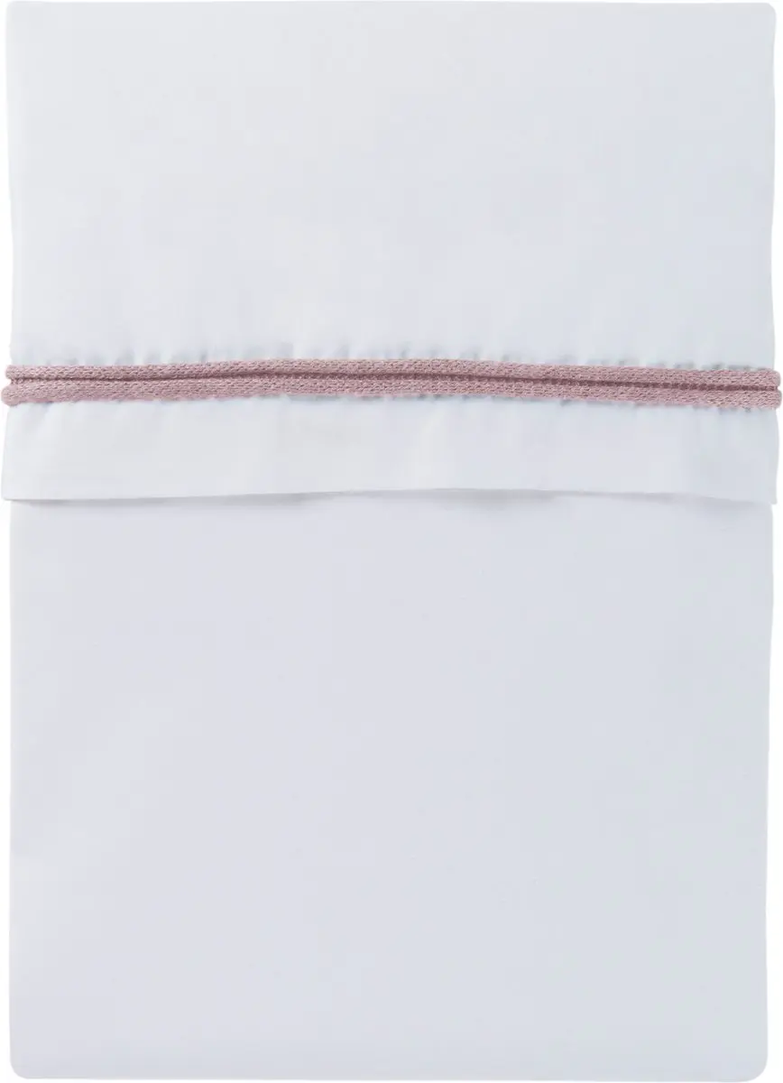 Baby's Only Wieglaken gebreide bies Oud Roze/Wit 80x100cm