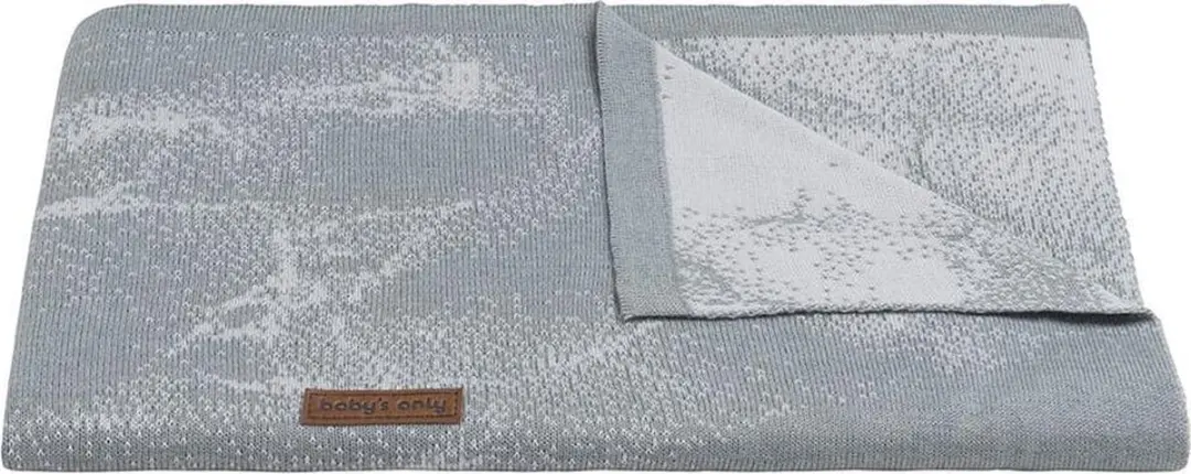 Baby's Only Gebreide Ledikantdeken Marble - 100x135cm - Grijs/Zilvergrijs