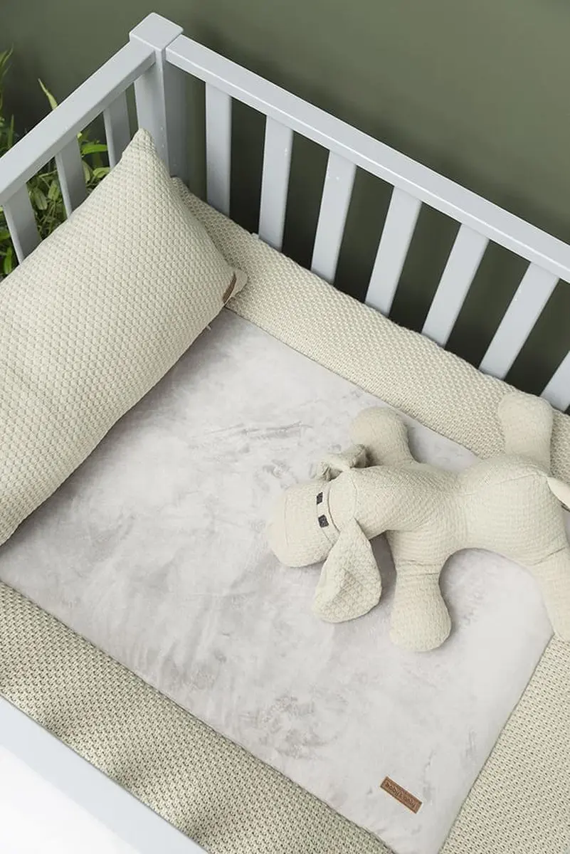 Baby's Only Gebreid Boxkleed Olive 75x95cm - Parklegger