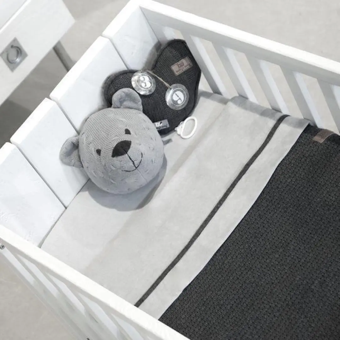 Baby's Only Gebreid Dekbedovertrek Ledikant 100x135cm - Wit