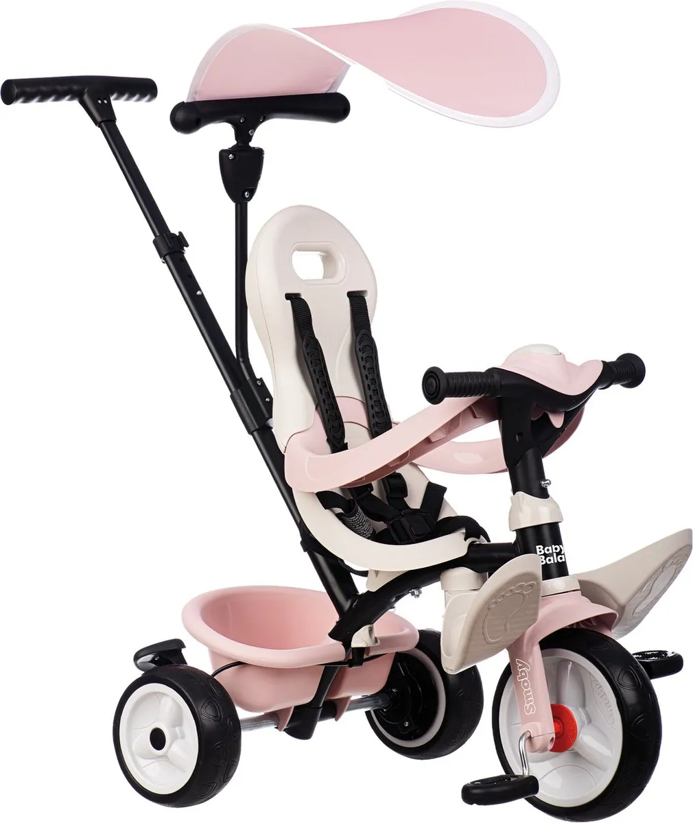 Smoby Baby Balade Driewieler - Roze/Zwart - afbeelding 6 van 6