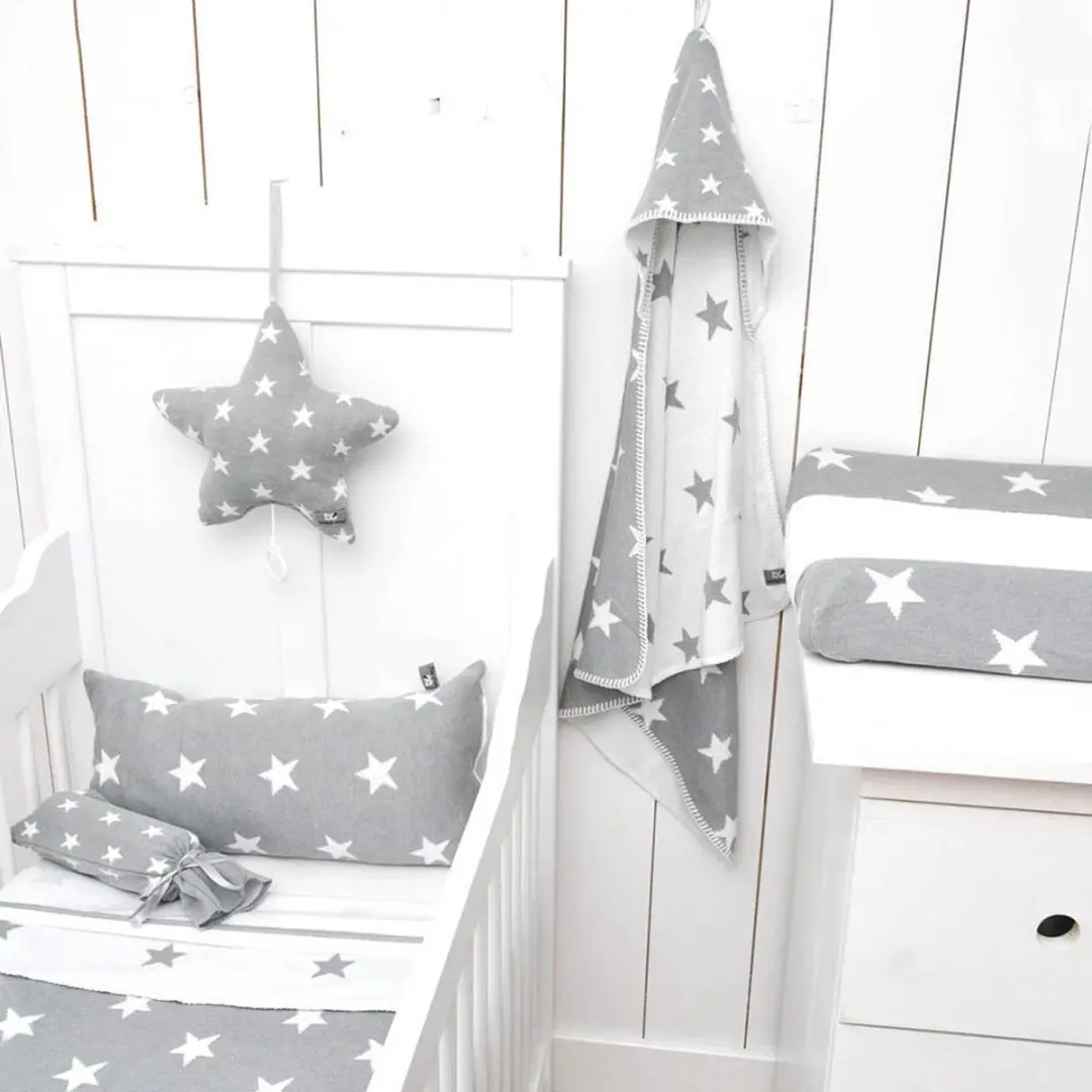 Baby's Only Gebreide Wiegdeken Star - 70x95cm - Roze/Wit