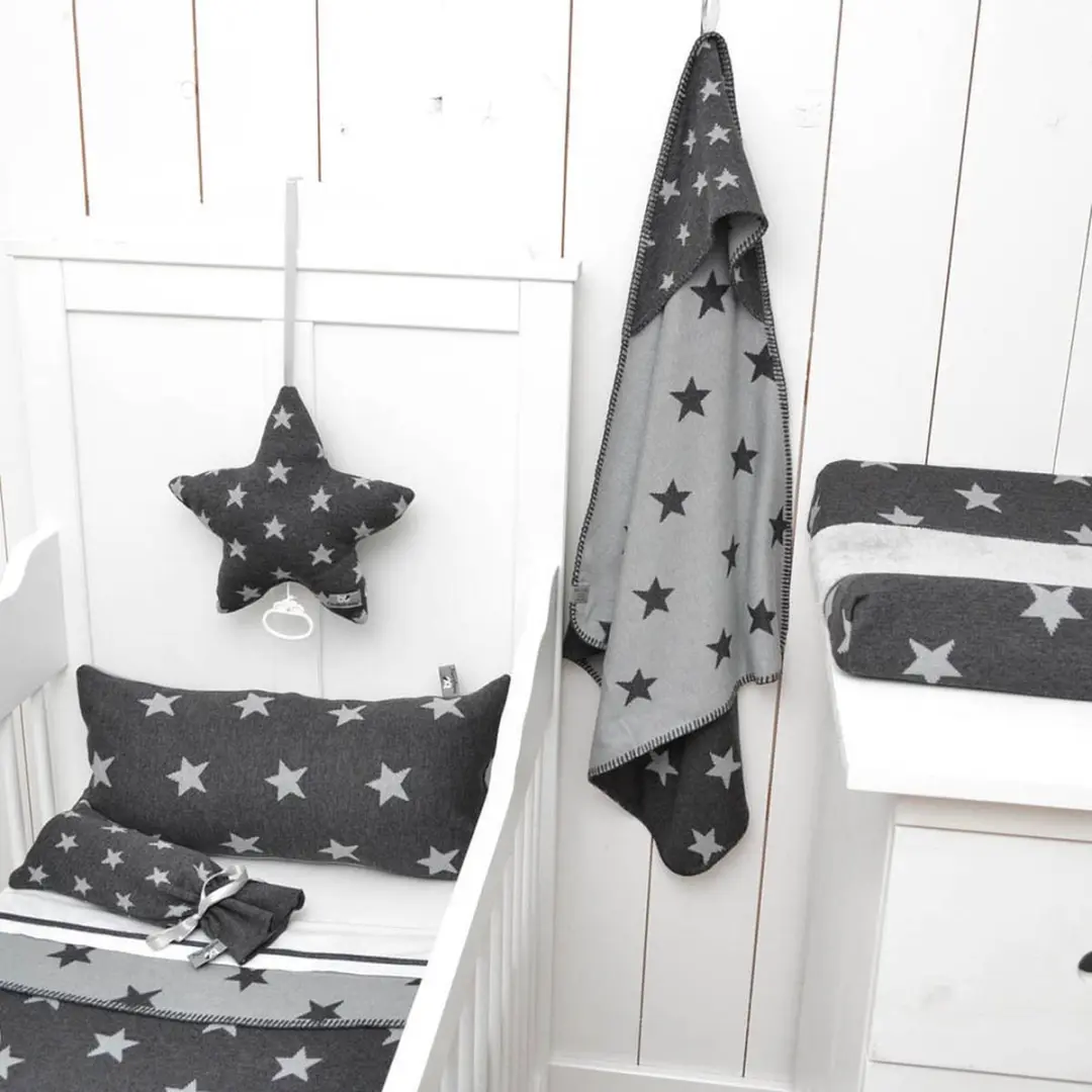 Baby's Only Gebreide Wiegdeken Star - 70x95cm - Roze/Wit