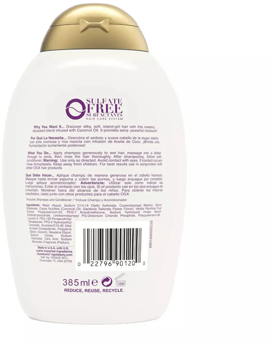 OGX Kokosnoot Regenererende Shampoo 385ml