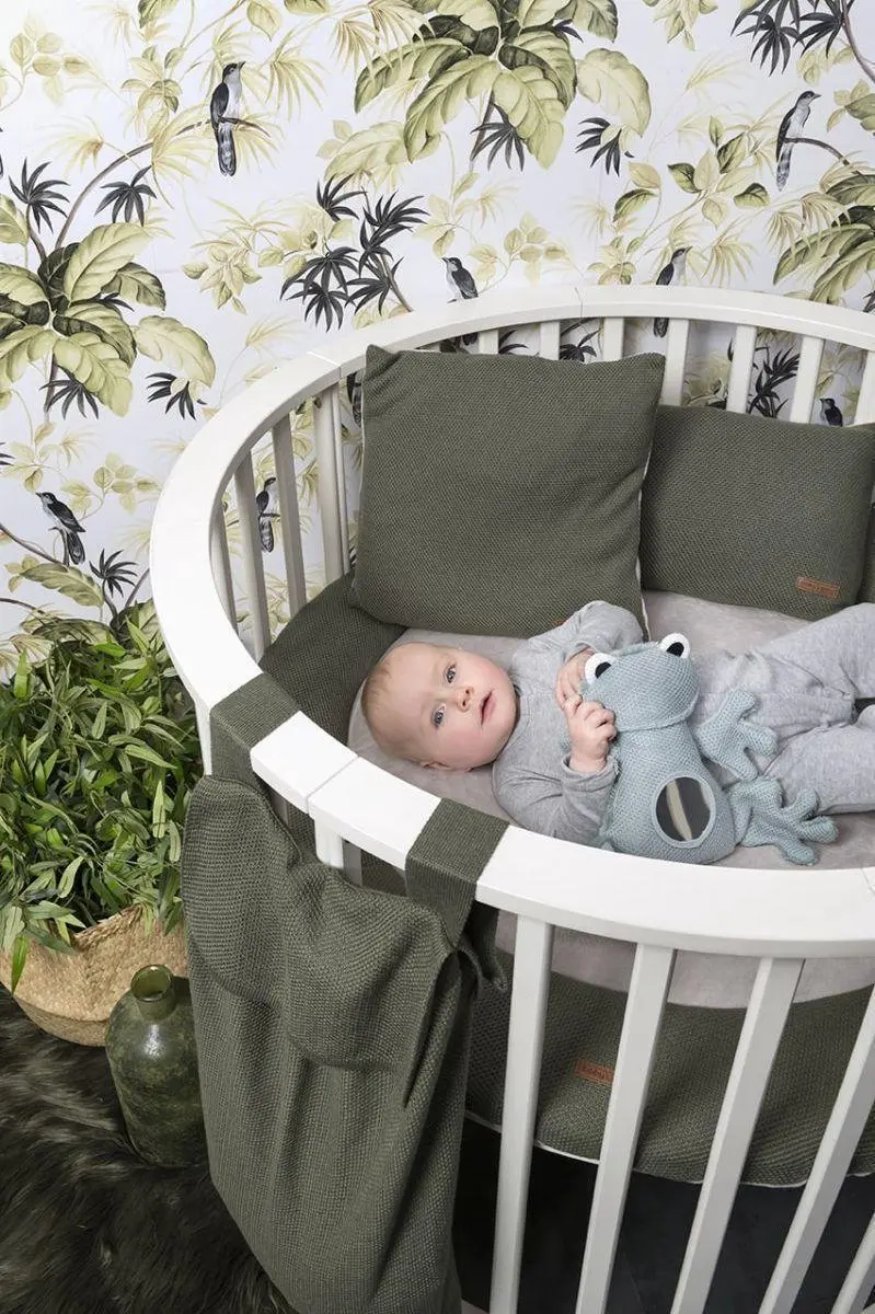 Baby's Only Gebreid Boxkleed Classic - Ø90cm - Zilvergrijs