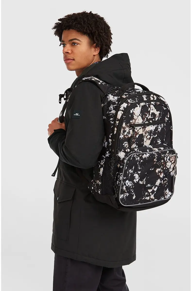 O'Neill President Backpack 17" - 4 Vakken - black/beige
