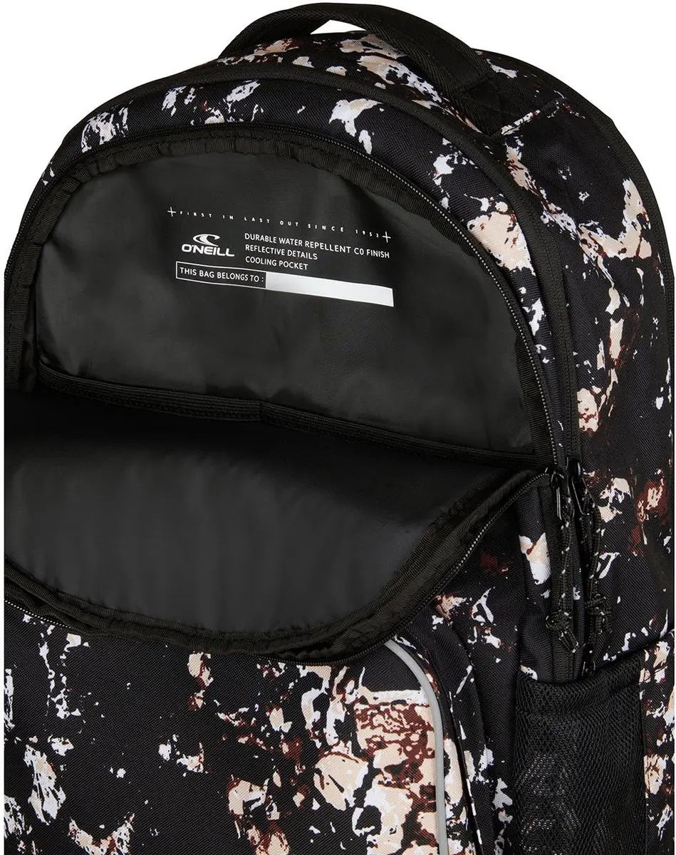O'Neill President Backpack 17" - 4 Vakken - black/beige