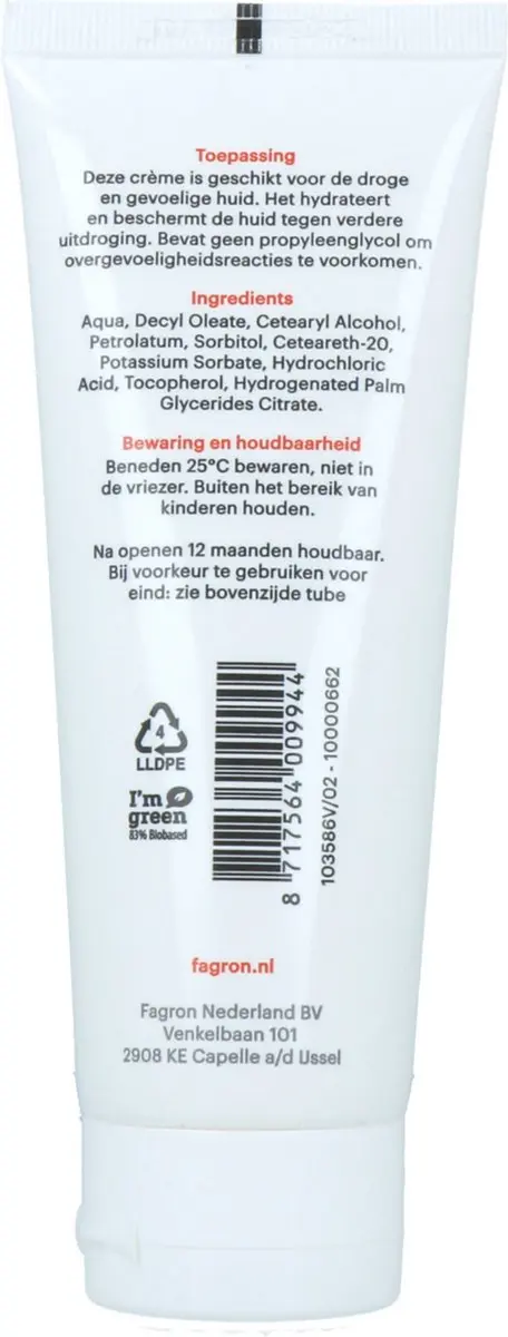 Fagron Cetomacrogolcrème 10% Vaseline 100g