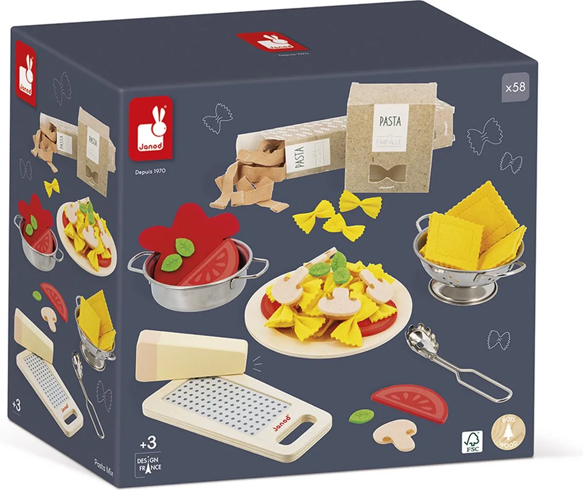 Janod In De Keuken Pasta-Set - Vilt - 1 Stuk