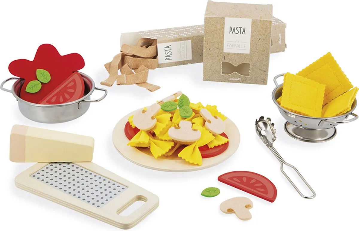 Janod In De Keuken Pasta-Set - Vilt - 1 Stuk - afbeelding 6 van 6
