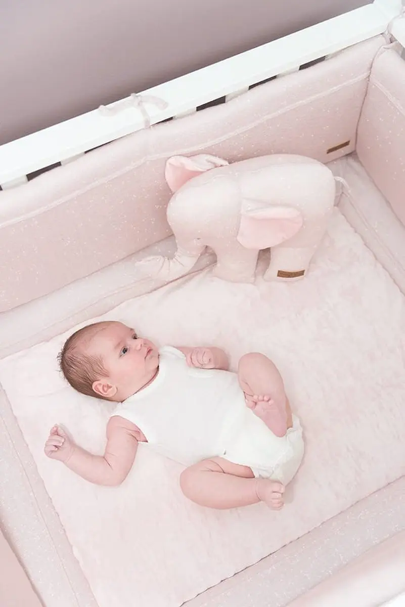 Baby's Only Gebreid Boxkleed Sparkle 75x95cm - Goud-Ivoor Mêlee