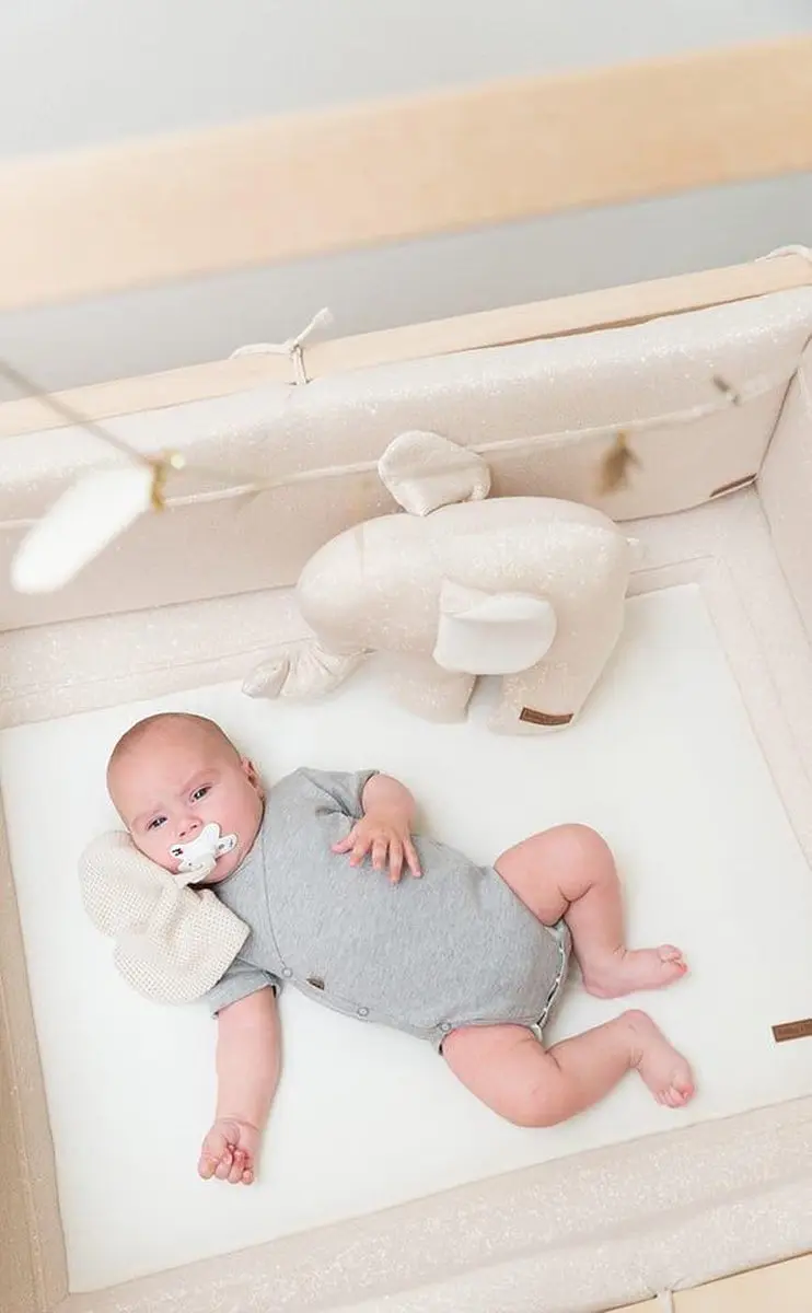 Baby's Only Gebreid Boxkleed Sparkle 75x95cm - Goud-Ivoor Mêlee