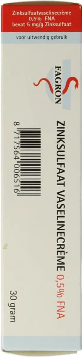 Fagron Zinksulfaat Vaselinecreme 0.5% 30g