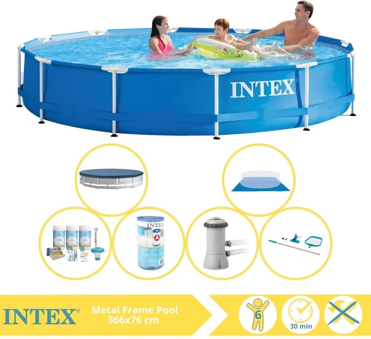 Intex Metal Frame Zwembad 366x76cm