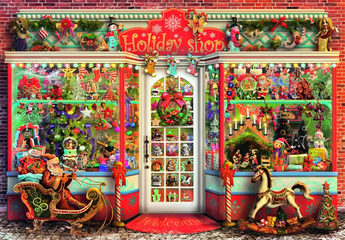 Clementoni Kerstwinkel Legpuzzel 500 Stuks - Multi