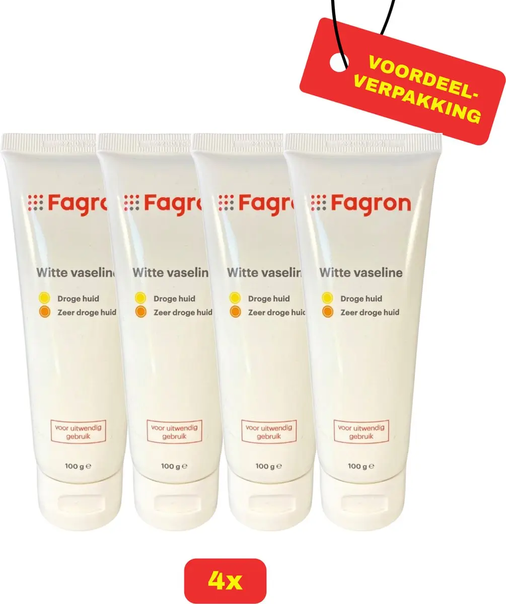 Fagron Witte Vaseline 4x100g