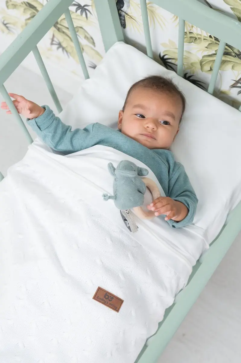 Baby's Only Gebreid Dekbedovertrek Ledikant 100x135cm - Grijs