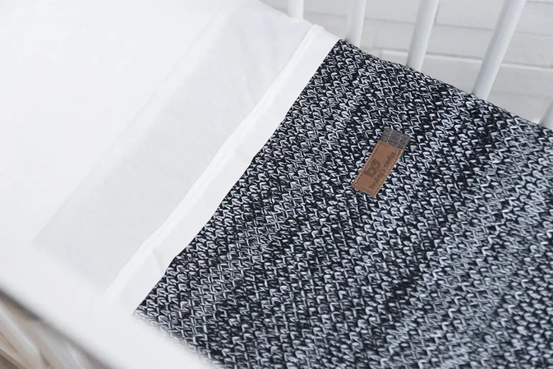 Baby's Only Gebreid Dekbedovertrek River - Ledikant 100x135cm - Jeans/Grijs Mêlee