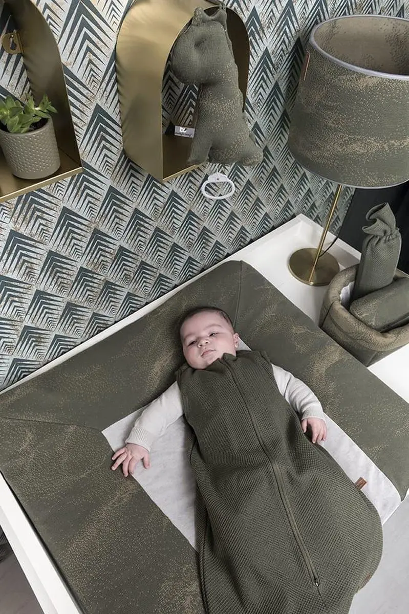 Baby's Only Gebreide Aankleedkussenhoes Marble - 75x85cm - Khaki/Olive