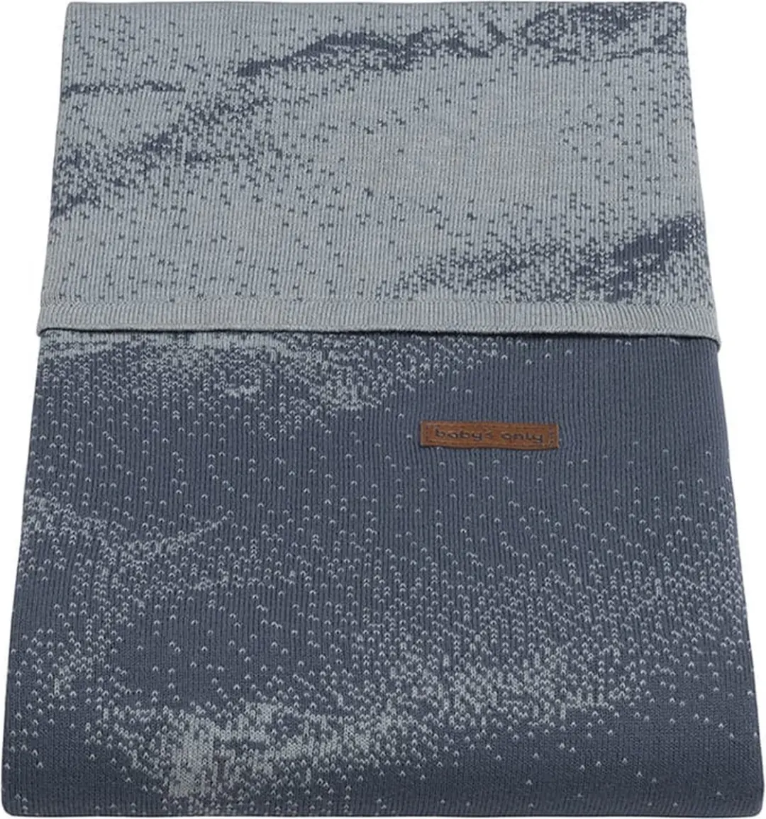 Baby's Only Gebreid Dekbedovertrek Ledikant Marble Granit/Grijs 100x135cm