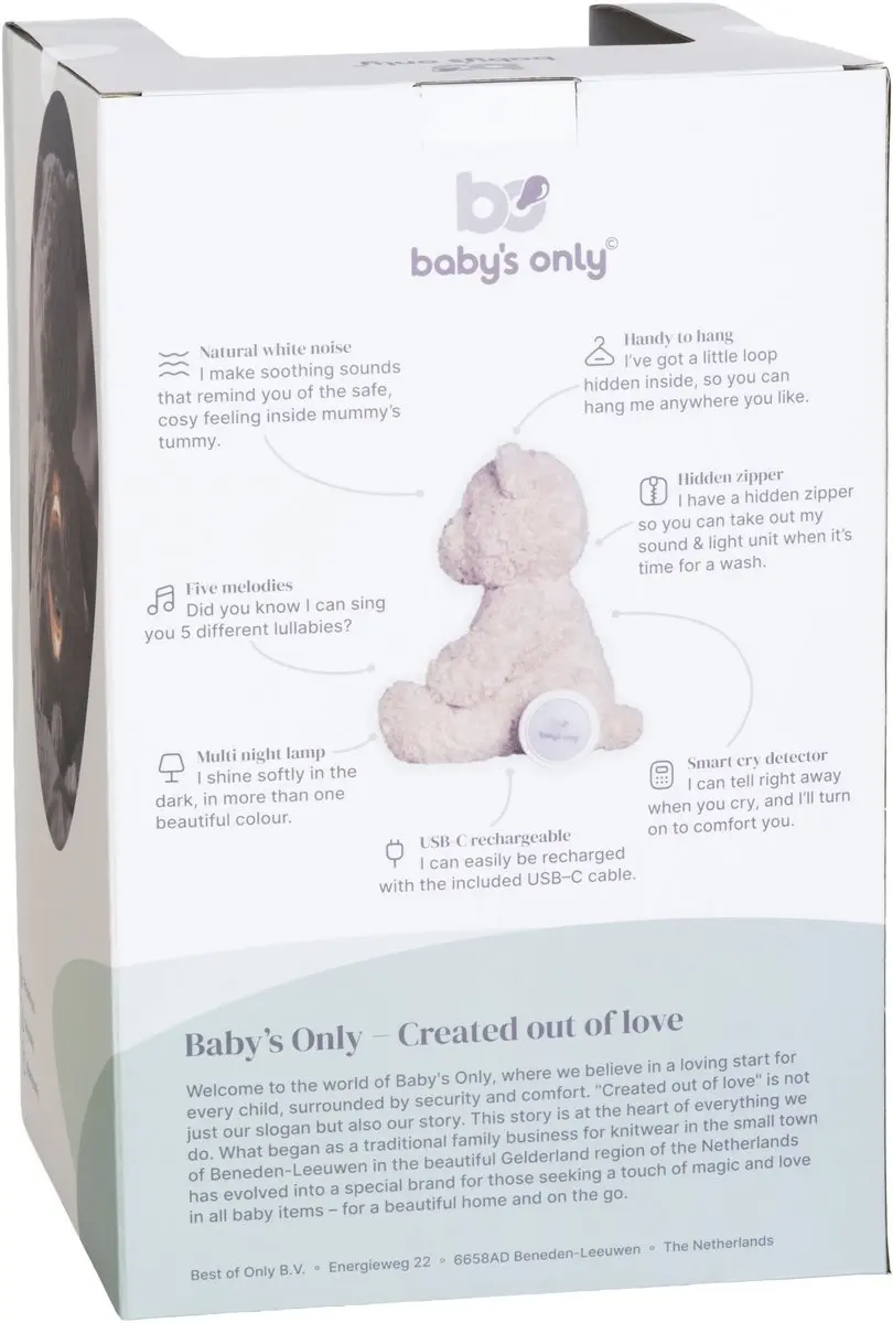 Baby's Only Bo Knuffelbeer Slaaptrainer - Warm Linen