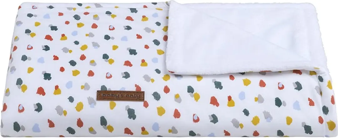 Baby's Only Ledikantdeken Leaf - 100x135cm - Wit met Stippen