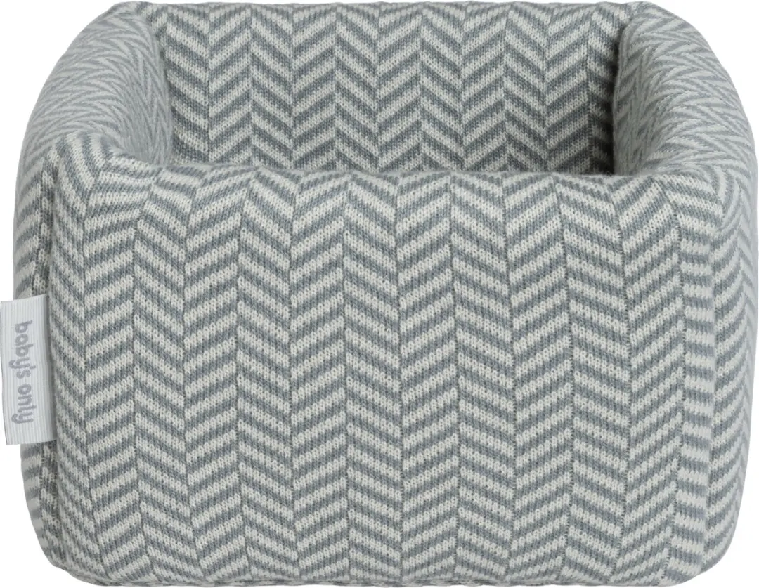 Baby's Only Gebreide Commode Mandje Nordic Blue/Ecru