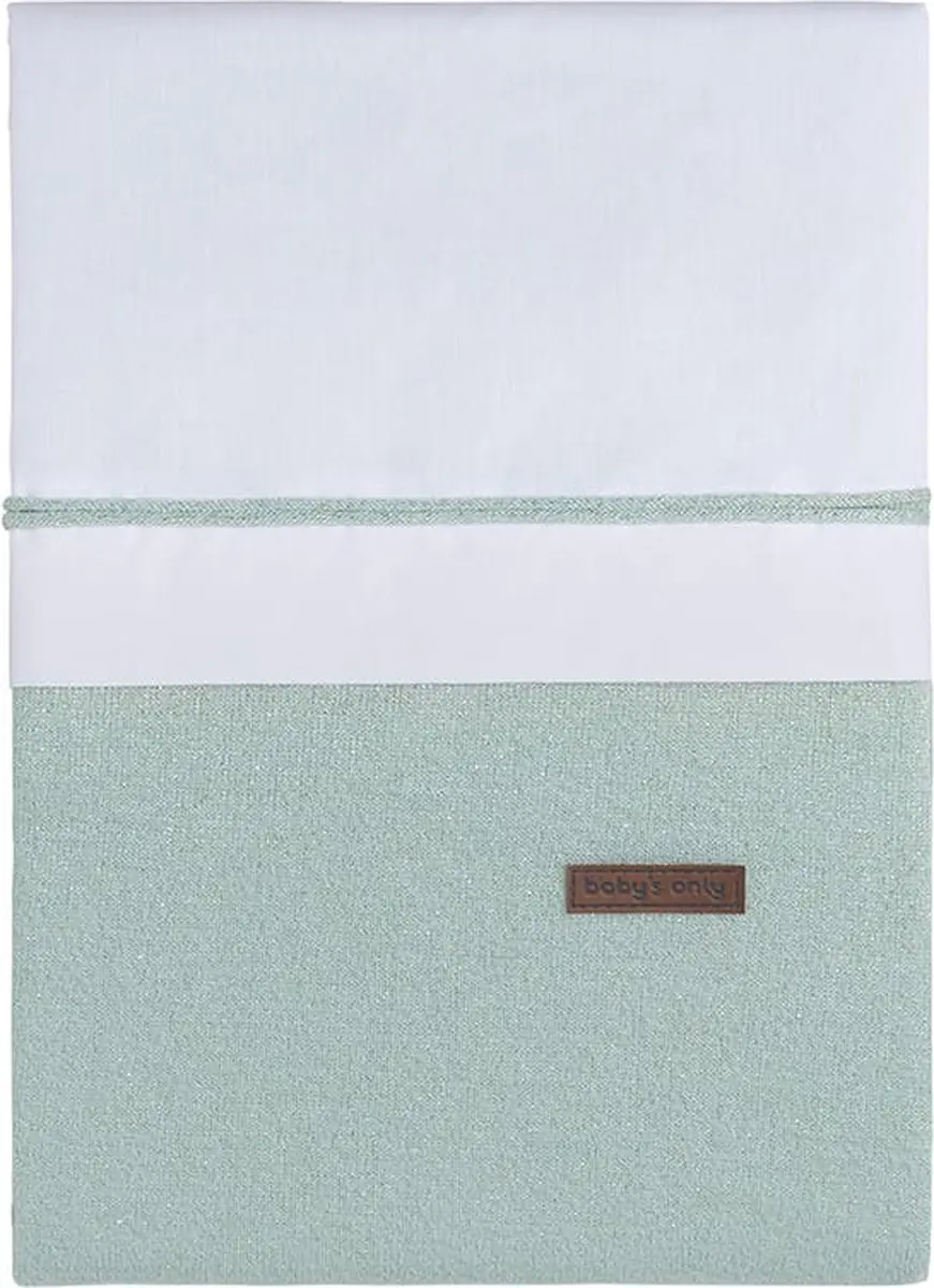 Baby's Only Gebreid Dekbedovertrek Ledikant Sparkle - Goud-Mint Mêlee 100x135cm