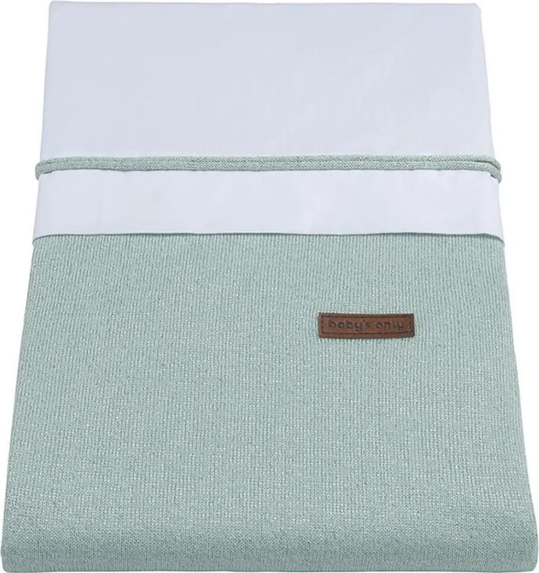 Baby's Only Gebreid Dekbedovertrek Ledikant Sparkle - Goud-Mint Mêlee 100x135cm