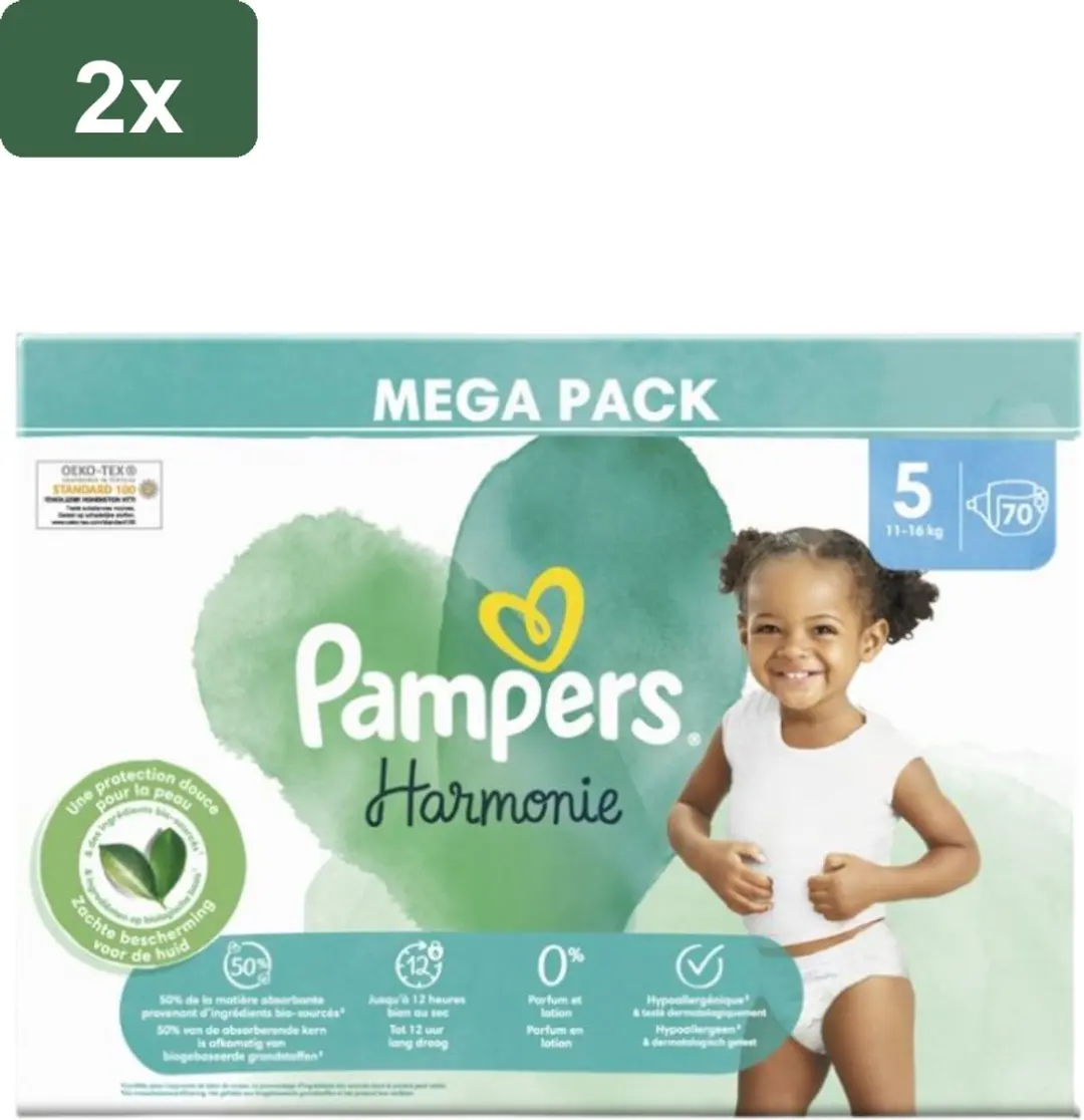 Pampers Harmonie Luiers Maat 5 - 140 Stuks - 11-16 kg