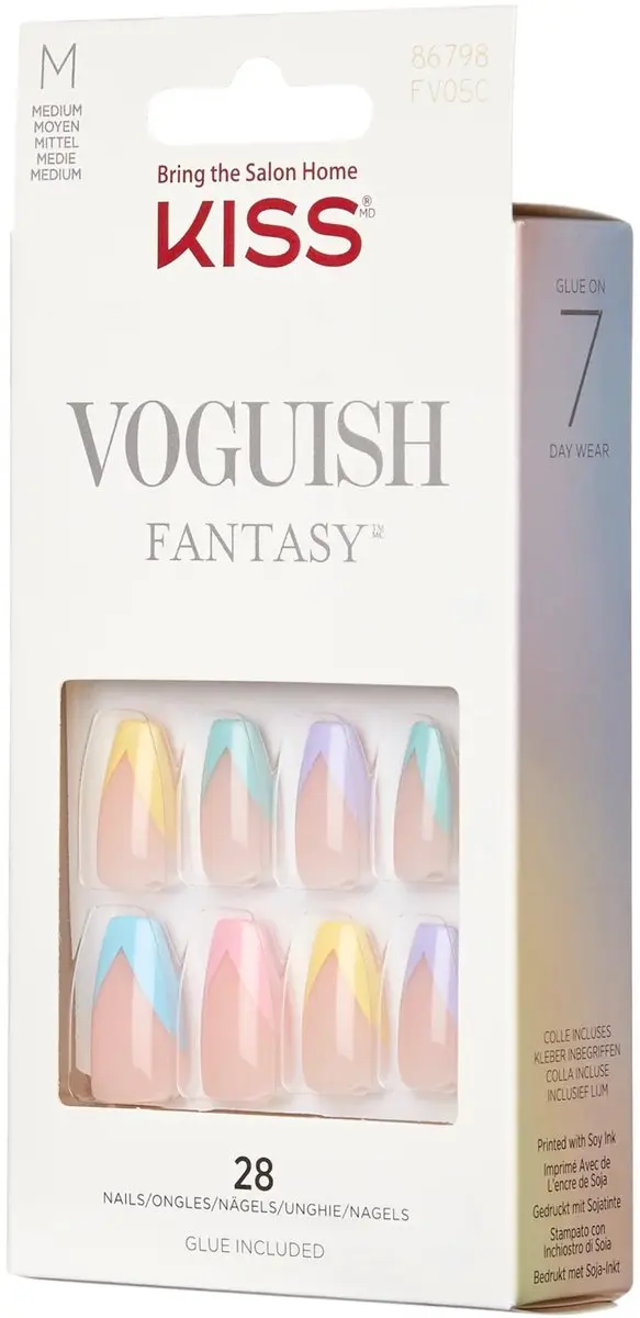 Kiss Voguish Fantasy Kiss M Kunstnagels Tips - 28 Stuks - Multicolor