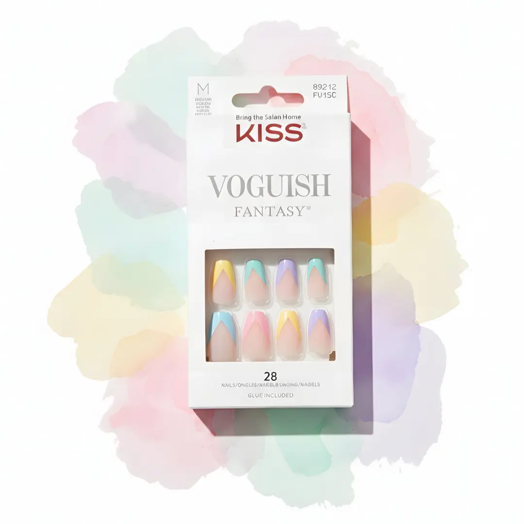 Kiss Voguish Fantasy Kiss M Kunstnagels Tips - 28 Stuks - Multicolor